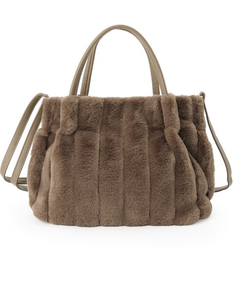 SHOO・LA・RUE（シューラルー）の「【高レビュー/2WAY】きれい見えで上品な ストライプファートートバッグ（トートバッグ・レディース・ライトグレー/ベージュ/ブラック/ブラウン系/チャコールグレー/アイボリー・00）」の11枚目の写真