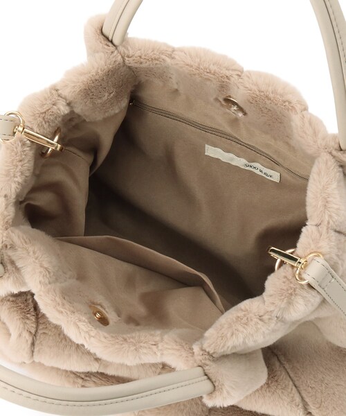 SHOO・LA・RUE（シューラルー）の「【高レビュー/2WAY】きれい見えで上品な ストライプファートートバッグ（トートバッグ・レディース・ライトグレー/ベージュ/ブラック/ブラウン系/チャコールグレー/アイボリー・00）」の19枚目の写真