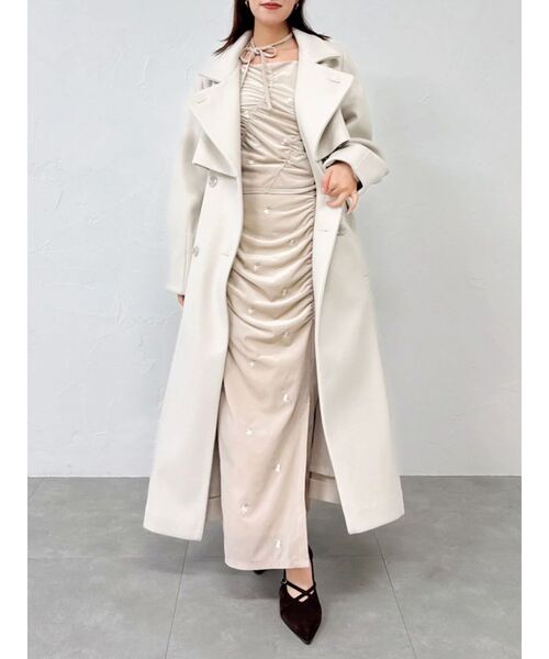 dazzlin（ダズリン）の「フラワーシシュウベロアスカート（スカート・レディース・ベージュ/ブラック・SMALL/MEDIUM）」の17枚目の写真