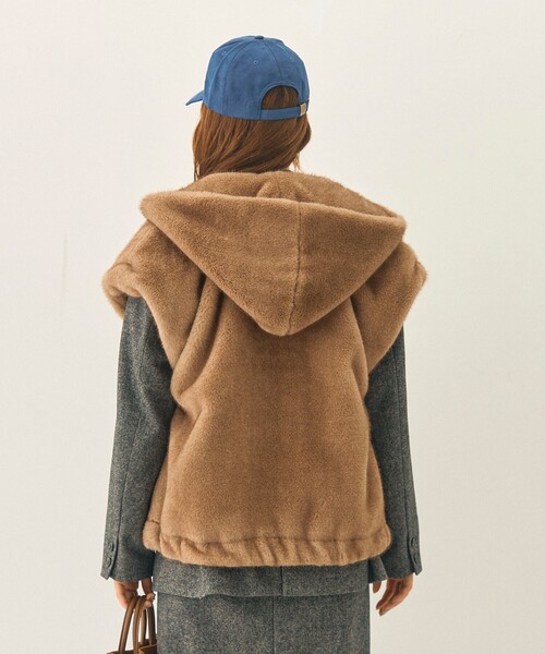 セール】フェイクファーフードベスト（ベスト）｜fredy emue（フレディ