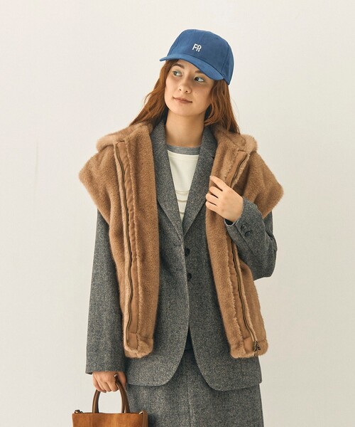 セール】フェイクファーフードベスト（ベスト）｜fredy emue（フレディ