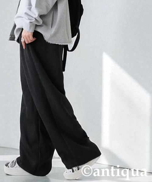 antiqua(アンティカ)の「ツイード柄ワイドパンツ(その他パンツ・レディース・ブラック/グレー・LARGE/MEDIUM)」の6枚目の写真