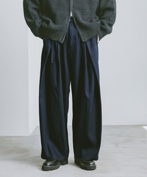 RAGEBLUE | ツータック/ベルト付きワイドスラックス(スラックス)