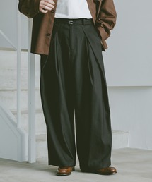 RAGEBLUE | ツータック/ベルト付きワイドスラックス(スラックス)