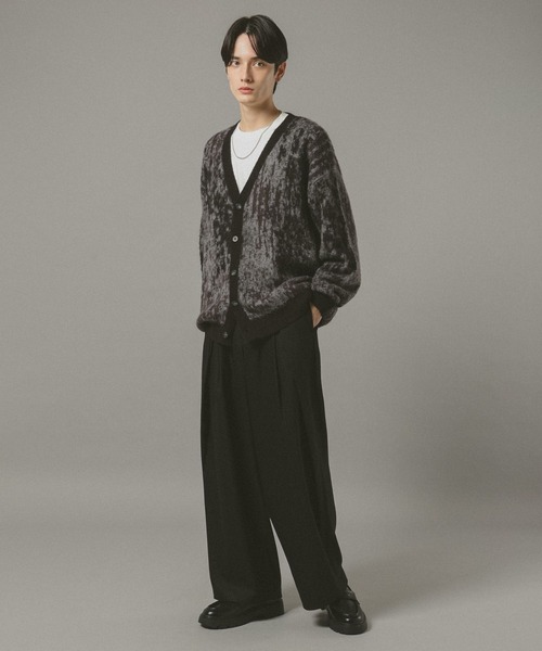 RAGEBLUE（レイジブルー）の「ツータック/ベルト付きワイドスラックス（スラックス・メンズ・ネイビー/ベージュ系その他/ブラック・MEDIUM/LARGE）」の7枚目の写真