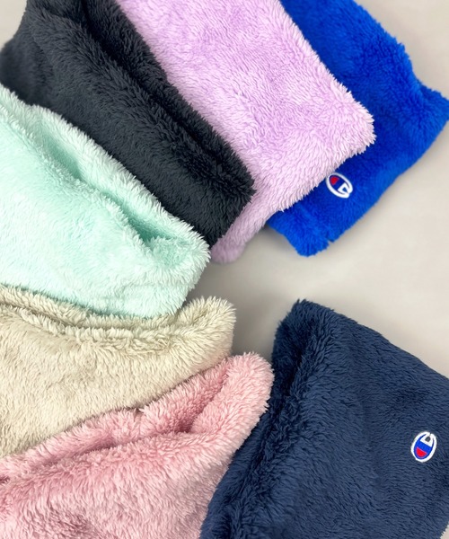 Champion(チャンピオン)の「【Champion】チャンピオン Kids キッズ ボアネックウォーマー(ネックウォーマー/スヌード・キッズ・ブラック/ライトブルー/ライラック/ベビーピンク/ベージュ/ミント/ネイビー・FREE)」の9枚目の写真