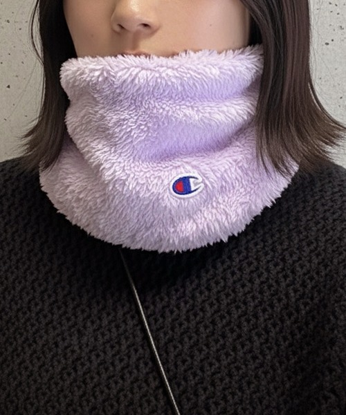 Champion(チャンピオン)の「【Champion】チャンピオン Kids キッズ ボアネックウォーマー(ネックウォーマー/スヌード・キッズ・ブラック/ライトブルー/ライラック/ベビーピンク/ベージュ/ミント/ネイビー・FREE)」の8枚目の写真