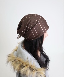 Vini（ヴィニ）の「ビーニー風ドットバンダナ（バンダナ/スカーフ・レディース）」