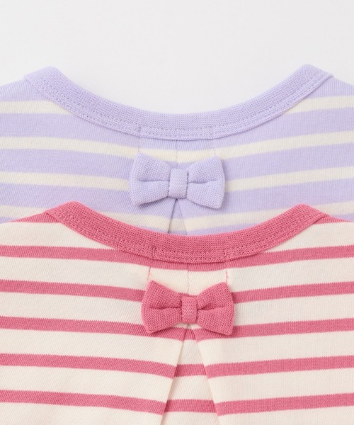 KP（ケーピー）の「mimiちゃんアップリケ ボーダー長袖Tシャツ（Tシャツ/カットソー・キッズ・ピンク/ラベンダー・80ｃｍ/90cm/100cm/120cm/130cm/140cm/110cm）」の8枚目の写真