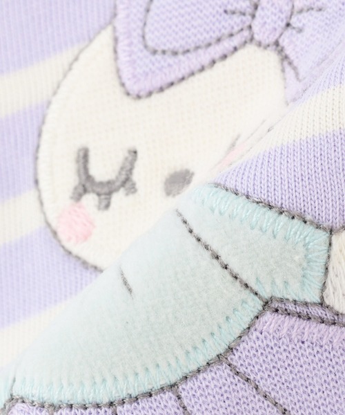 KP（ケーピー）の「mimiちゃんアップリケ ボーダー長袖Tシャツ（Tシャツ/カットソー・キッズ・ピンク/ラベンダー・80ｃｍ/90cm/100cm/120cm/130cm/140cm/110cm）」の9枚目の写真