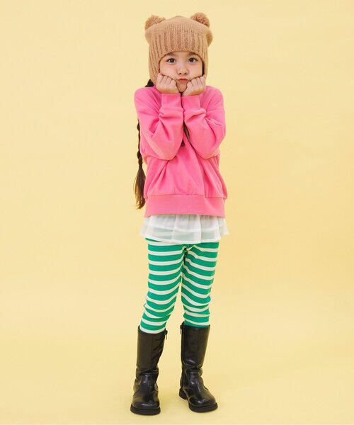 BREEZE（ブリーズ）の「【WEB限定/ジュニア対応】レイヤードスカート（スカート・キッズ・ブラック/オフホワイト・110/140）」の3枚目の写真