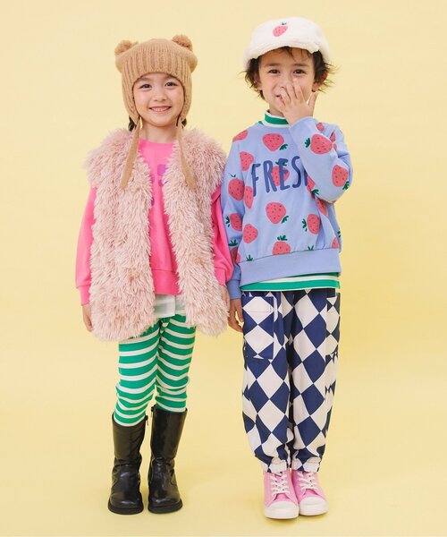 BREEZE（ブリーズ）の「【WEB限定/ジュニア対応】レイヤードスカート（スカート・キッズ・ブラック/オフホワイト・110/140）」の6枚目の写真