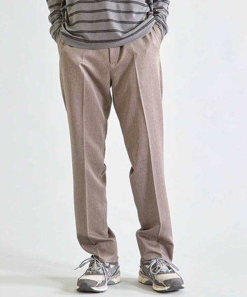 UNION STATION（ユニオンステーション）の「【吸水速乾】ウールライク スリムフィットイージーパンツ（スラックス・メンズ・ブラック/グレー/モカ・S/M/L/LL）」の3枚目の写真