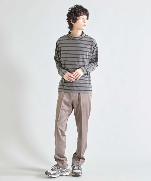 UNION STATION（ユニオンステーション）の「【吸水速乾】ウールライク スリムフィットイージーパンツ（スラックス・メンズ・ブラック/グレー/モカ・S/M/L/LL）」の15枚目の写真