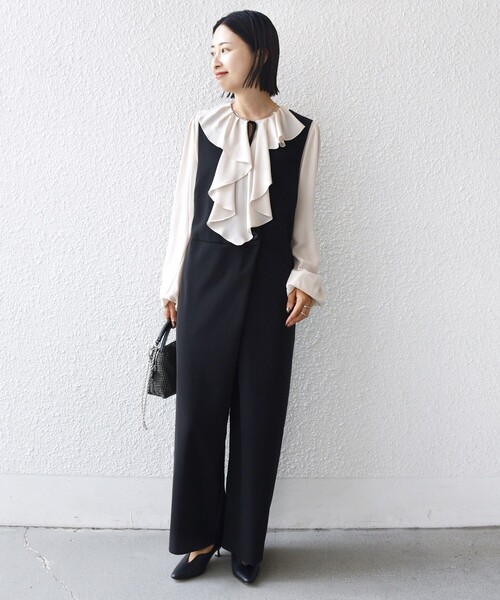 SHIPS別注】troisiemeCHACO: 〈手洗い可能〉ラッフル フリル ブラウス