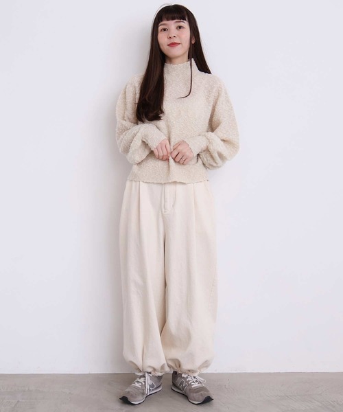 l'atelier du savon（アトリエドサボン）の「_たゆたゆデニムパンツ（デニムパンツ・レディース・オフホワイト/ブラック・FREE）」の18枚目の写真