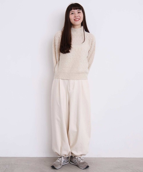 l'atelier du savon（アトリエドサボン）の「_たゆたゆデニムパンツ（デニムパンツ・レディース・オフホワイト/ブラック・FREE）」の14枚目の写真