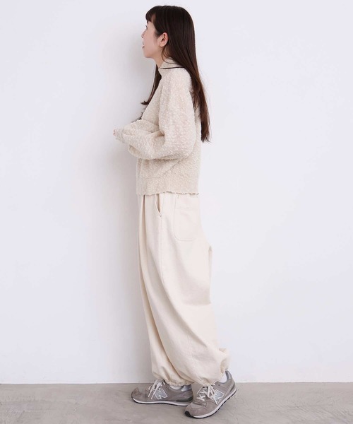 l'atelier du savon（アトリエドサボン）の「_たゆたゆデニムパンツ（デニムパンツ・レディース・オフホワイト/ブラック・FREE）」の15枚目の写真