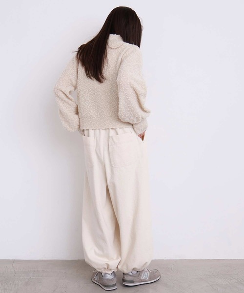 l'atelier du savon（アトリエドサボン）の「_たゆたゆデニムパンツ（デニムパンツ・レディース・オフホワイト/ブラック・FREE）」の16枚目の写真