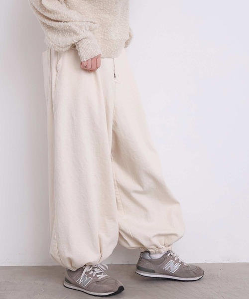 l'atelier du savon（アトリエドサボン）の「_たゆたゆデニムパンツ（デニムパンツ・レディース・オフホワイト/ブラック・FREE）」の20枚目の写真