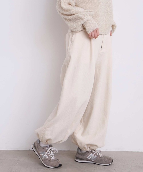 l'atelier du savon（アトリエドサボン）の「_たゆたゆデニムパンツ（デニムパンツ・レディース・オフホワイト/ブラック・FREE）」の11枚目の写真