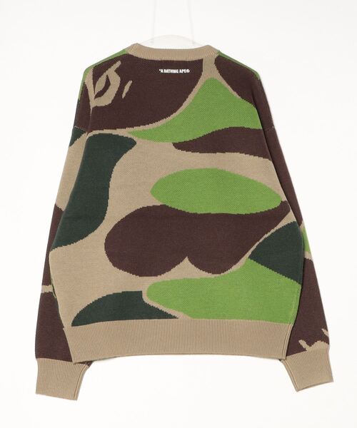 A BATHING APE（アベイシングエイプ）の「MEGA ABC CAMO KNIT CREWNECK SWEATSHIRT（ニット/セーター・メンズ・グリーン/ブラック・LARGE/MEDIUM/SMALL/X-LARGE）」の9枚目の写真