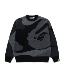 【美品】A BATHING APE ニット レディースM〜L A BATHING APE ニット セーター SHARK WOOL MIX SWEATER レディース