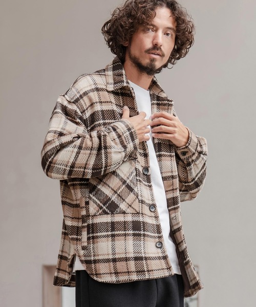 mj11208-チェック柄CPOジャケット（その他アウター）｜CAMBIO