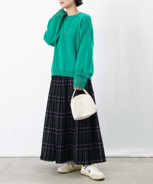 LUCA/LADY LUCK LUCA(ルカ/レディラックルカ)の「LC/LLL レイヤードニットプルオーバー(ニット/セーター・レディース・ブラック/ライトグレー/グリーン・FREE)」の17枚目の写真