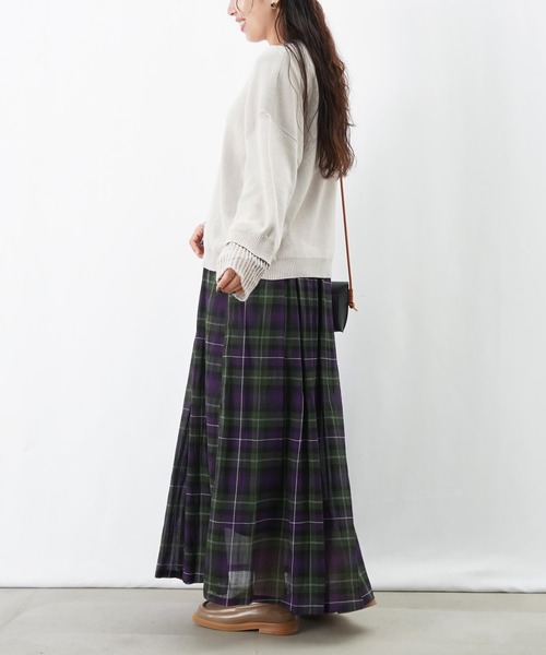 LUCA/LADY LUCK LUCA(ルカ/レディラックルカ)の「LC/LLL レイヤードニットプルオーバー(ニット/セーター・レディース・ブラック/ライトグレー/グリーン・FREE)」の6枚目の写真