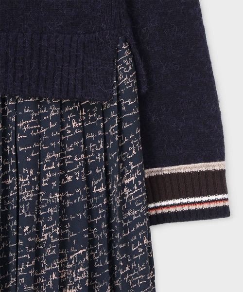 Paul Smith（ポールスミス）の「ウィメンズ "Slide Notes" ドッキング ワンピース / 255255 631N（ワンピース・レディース・ネイビー・MEDIUM）」の3枚目の写真