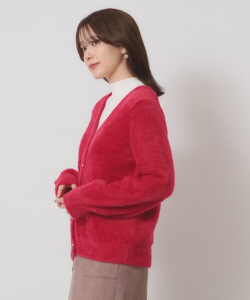 ITS'DEMO（イッツデモ）の「【手洗い可】フェザーヤーンVカーディガン（カーディガン/ボレロ・レディース・チャコールグレー/ピンク/ピンク系/オフホワイト・00）」の22枚目の写真