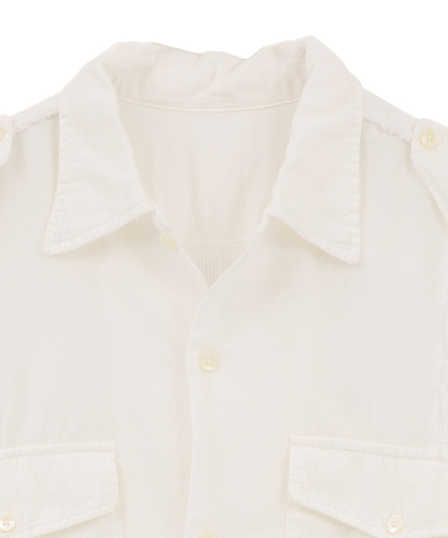 CURRENTAGE（カレンテージ）の「Patchwork Jersey Shirt（MENS）（Tシャツ/カットソー・メンズ・ブラック/ホワイト・FREE）」の4枚目の写真