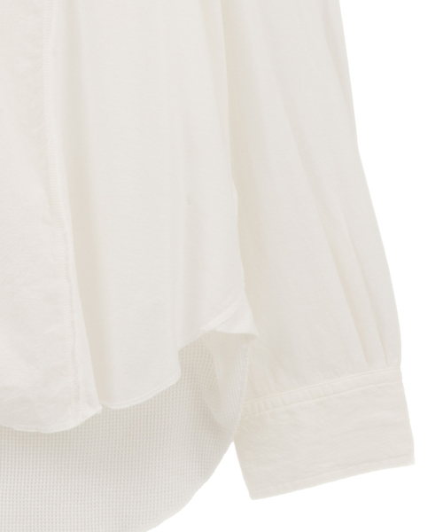 CURRENTAGE（カレンテージ）の「Patchwork Jersey Shirt（MENS）（Tシャツ/カットソー・メンズ・ブラック/ホワイト・FREE）」の5枚目の写真