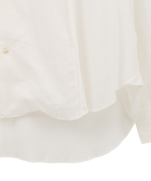 CURRENTAGE（カレンテージ）の「Patchwork Jersey Shirt（MENS）（Tシャツ/カットソー・メンズ・ブラック/ホワイト・FREE）」の6枚目の写真