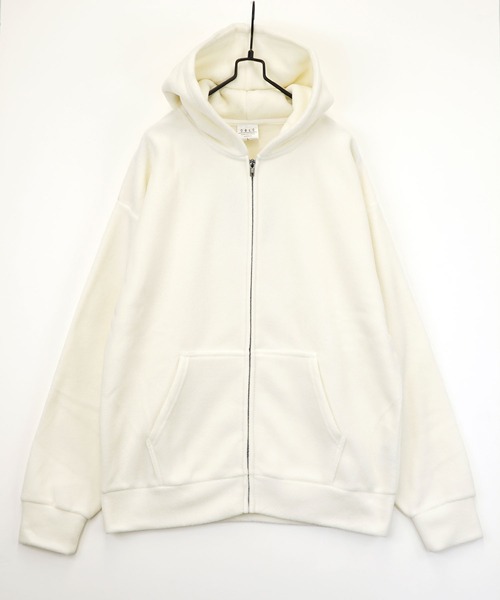 Burner(バーナー)の「【GROOVY STORE】フリース素材 オーバーサイズフルZIPパーカー(パーカー・メンズ・アイボリー/ブラック/ダークブラウン/ダークネイビー・M/L/LL)」の11枚目の写真