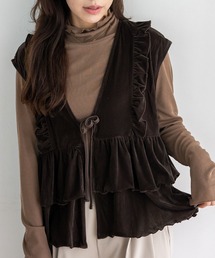 VitaFelice | ベロアフリルティアードベスト(ベスト)