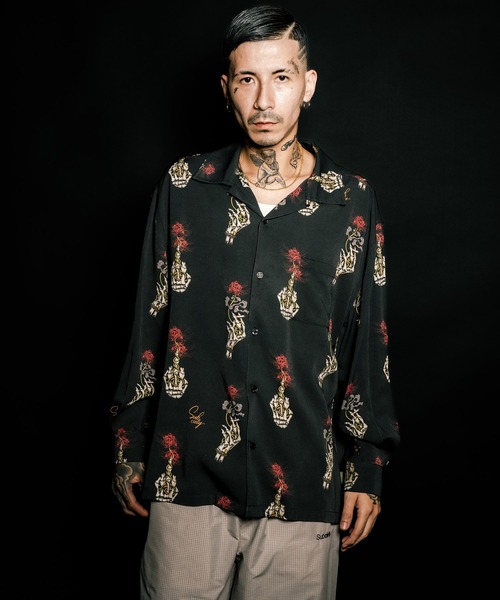 Subciety（サブサエティ）の「Spider lily aloha shirt（シャツ/ブラウス・メンズ・ブラック/スカイブルー/イエロー・SMALL/MEDIUM/LARGE/X-LARGE）」の11枚目の写真