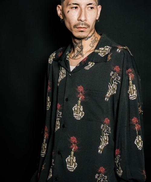 Subciety（サブサエティ）の「Spider lily aloha shirt（シャツ/ブラウス・メンズ・ブラック/スカイブルー/イエロー・SMALL/MEDIUM/LARGE/X-LARGE）」の12枚目の写真