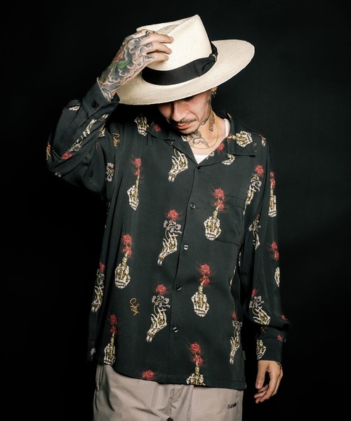Subciety（サブサエティ）の「Spider lily aloha shirt（シャツ/ブラウス・メンズ・ブラック/スカイブルー/イエロー・SMALL/MEDIUM/LARGE/X-LARGE）」の13枚目の写真
