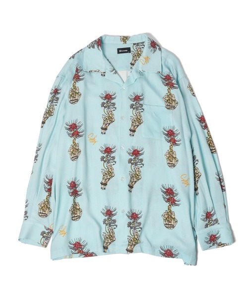 Subciety（サブサエティ）の「Spider lily aloha shirt（シャツ/ブラウス・メンズ・ブラック/スカイブルー/イエロー・SMALL/MEDIUM/LARGE/X-LARGE）」の9枚目の写真