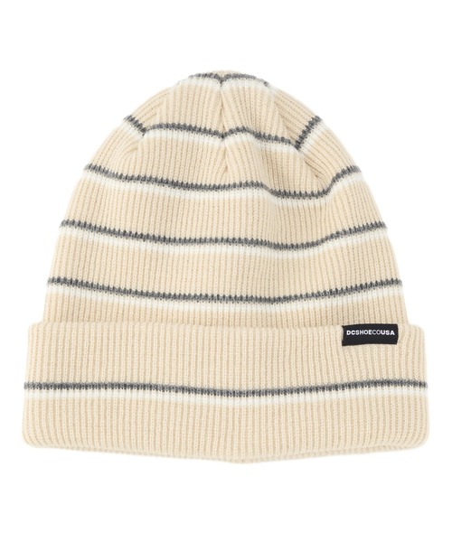 DC SHOES(ディーシーシューズ)の「25 RETRO BORDER BEAN/DCボーダーニットキャップ・ビーニー(ニットキャップ/ビーニー・メンズ・ブラック系その他/ライトベージュ/ブラック×グレー・FREE)」の3枚目の写真