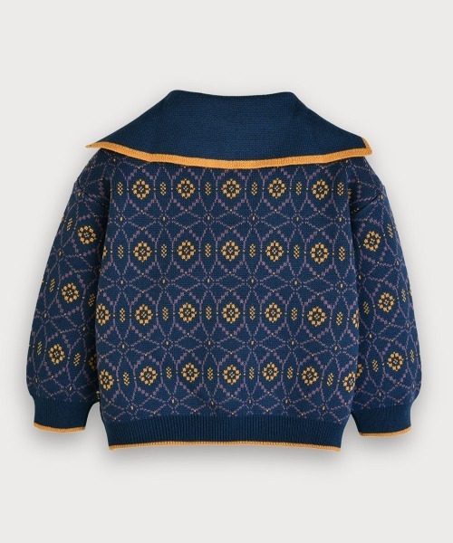 moimoln(モイモルン)の「【セットアップ】ノルディックニット長袖トップス&パンツ(セットアップ・キッズ・ネイビー・80cm/90cm/100cm/110cm/120cm)」の3枚目の写真