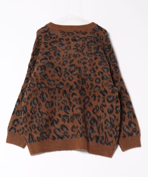 VIBGYOR(ヴィブジョー)の「【Korea Select】 ヒョウ柄カーディガン(CN)(カーディガン/ボレロ・レディース・グレー/ダークブラウン・FREE)」の3枚目の写真