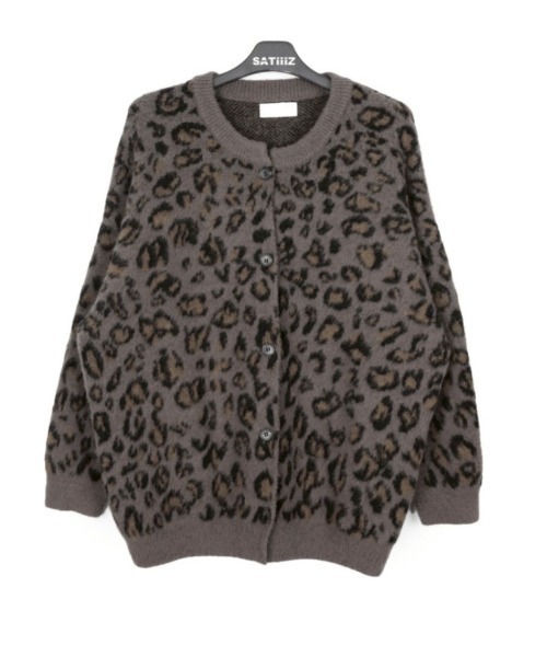 VIBGYOR(ヴィブジョー)の「【Korea Select】 ヒョウ柄カーディガン(CN)(カーディガン/ボレロ・レディース・グレー/ダークブラウン・FREE)」の10枚目の写真