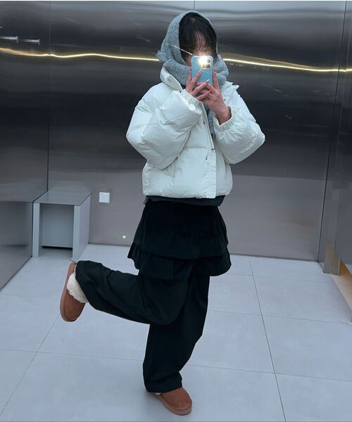 MUSINSA STANDARD WOMAN（ムシンサスタンダードウーマン）の「ウィメンズ裏起毛ナイロンパラシュートパンツ[ブラック]（スウェットパンツ・レディース・その他・30/24/26/28）」の12枚目の写真
