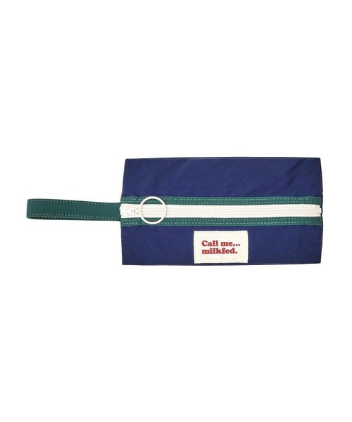 MILKFED.（ミルクフェド）の「PIPING LOGO POUCH（ポーチ・レディース・オフホワイト/ネイビー/チャコール・ONE SIZE）」の6枚目の写真