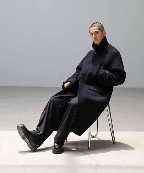 ANOTHER OFFICE（アナザー オフィス）の「ANOTHER OFFICE　Voyager Bold Balmacaan Coat（その他アウター・メンズ・ネイビー/ブラック/チャコールグレー・1/2/3）」の14枚目の写真