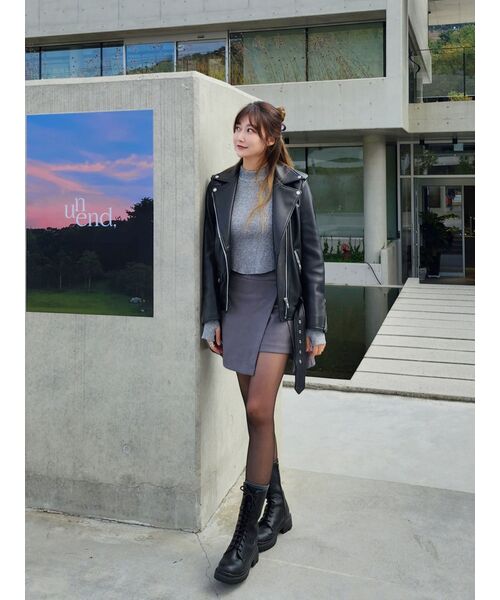 AVANDRESS（アバンドレス ）の「Tati Hole Round Knit MELANGE（ニット/セーター・レディース・杢グレー・SMALL/MEDIUM）」の8枚目の写真