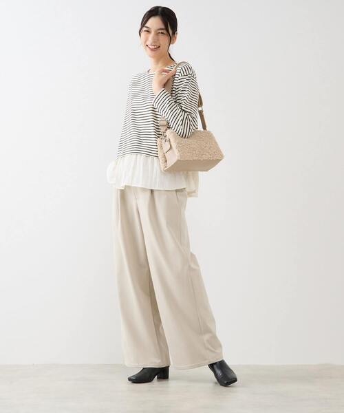 MELROSE claire(メルローズ クレール)の「【フラップトップショルダーバッグ】(ショルダーバッグ・レディース・グレー/ライトベージュ/ブラック・FREE)」の6枚目の写真